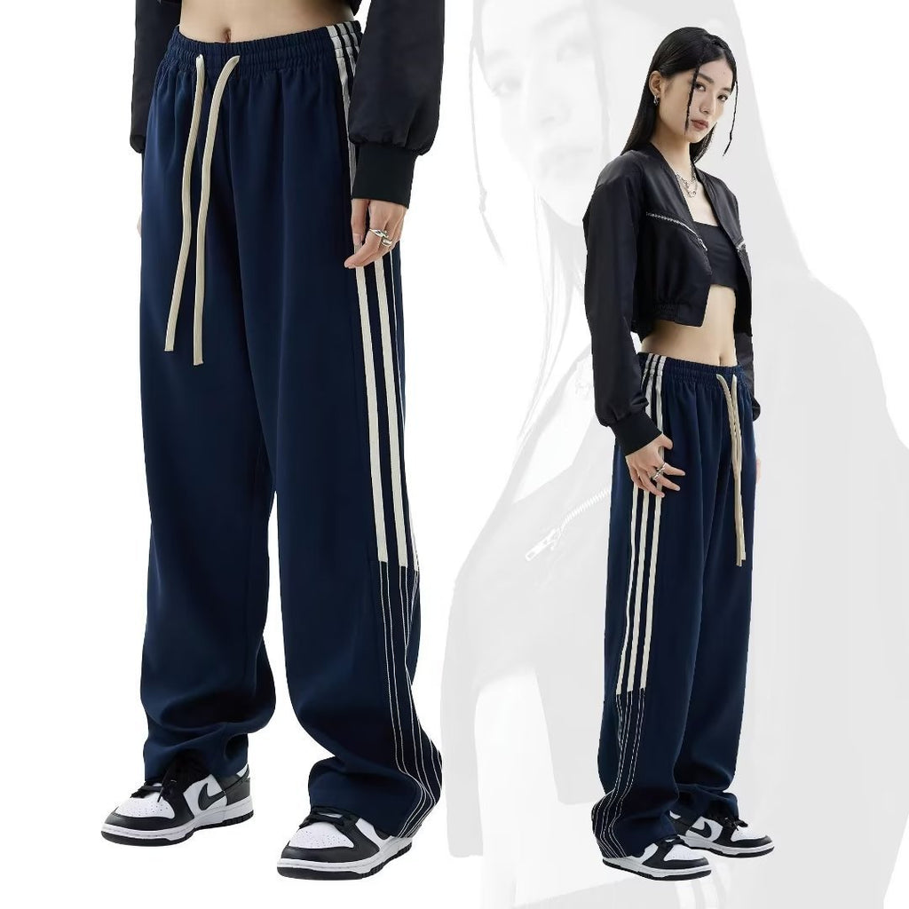 Pantalón Casual Unisex de Poliéster | Diseño a Rayas