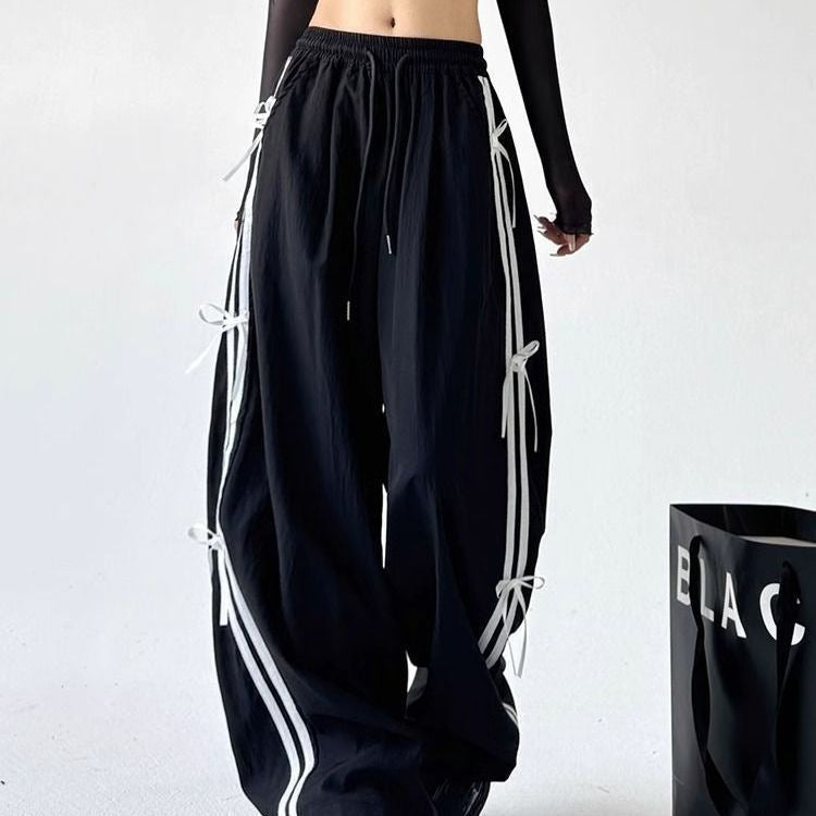 Pantalones Cargo Holgados con Lazo