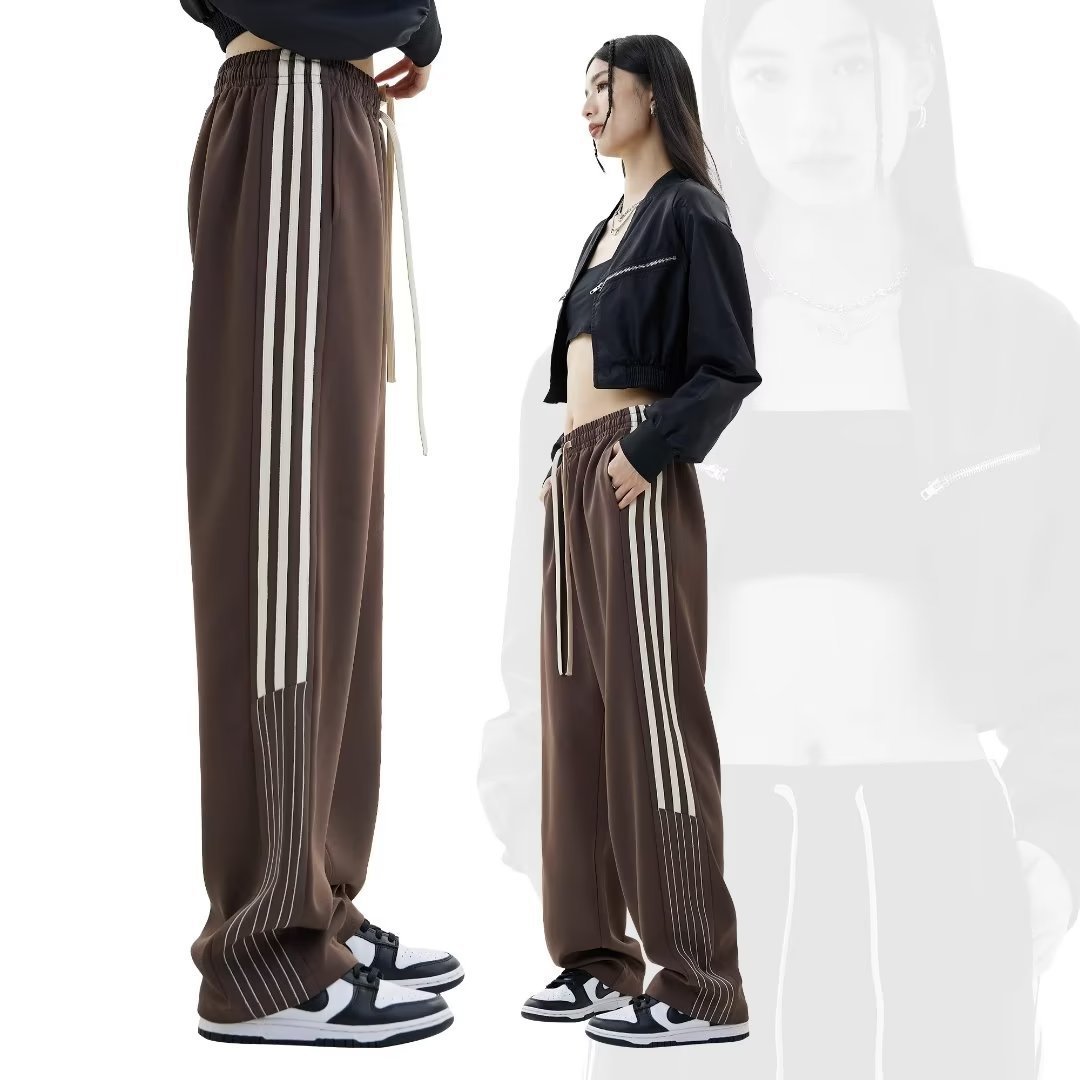 Pantalón Casual Unisex de Poliéster | Diseño a Rayas