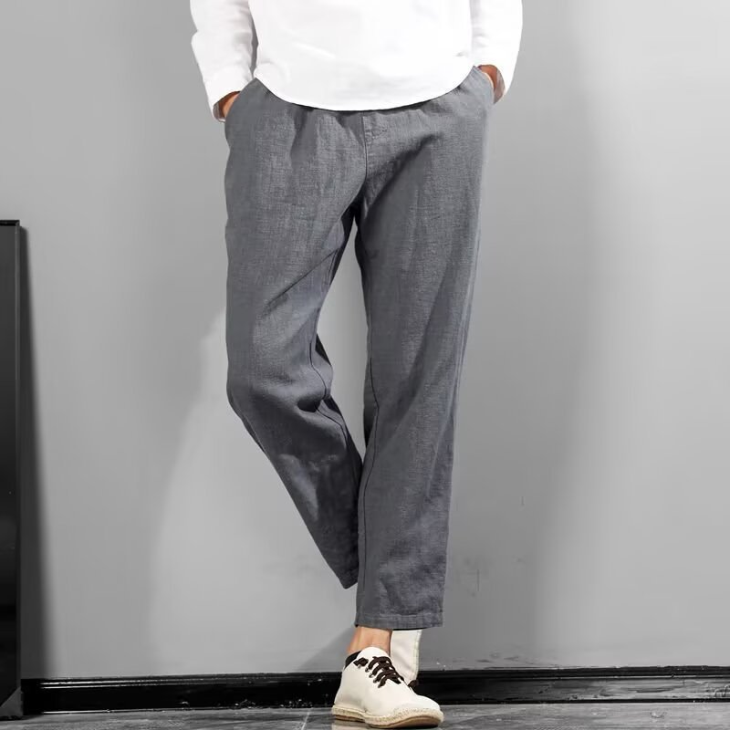 Pantalón Casual de Lino y Algodón | Corte Relajado