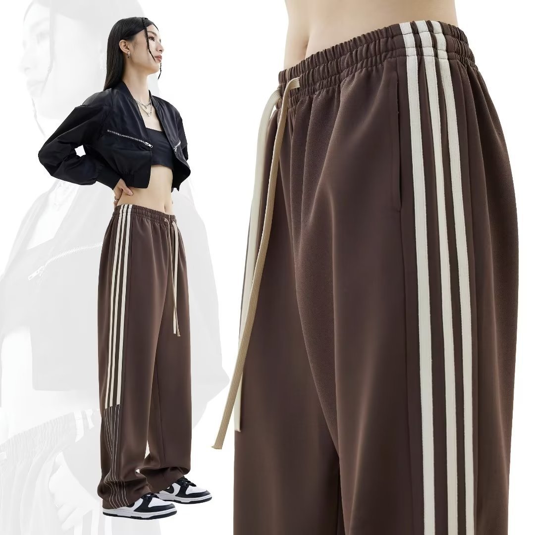 Pantalón Casual Unisex de Poliéster | Diseño a Rayas