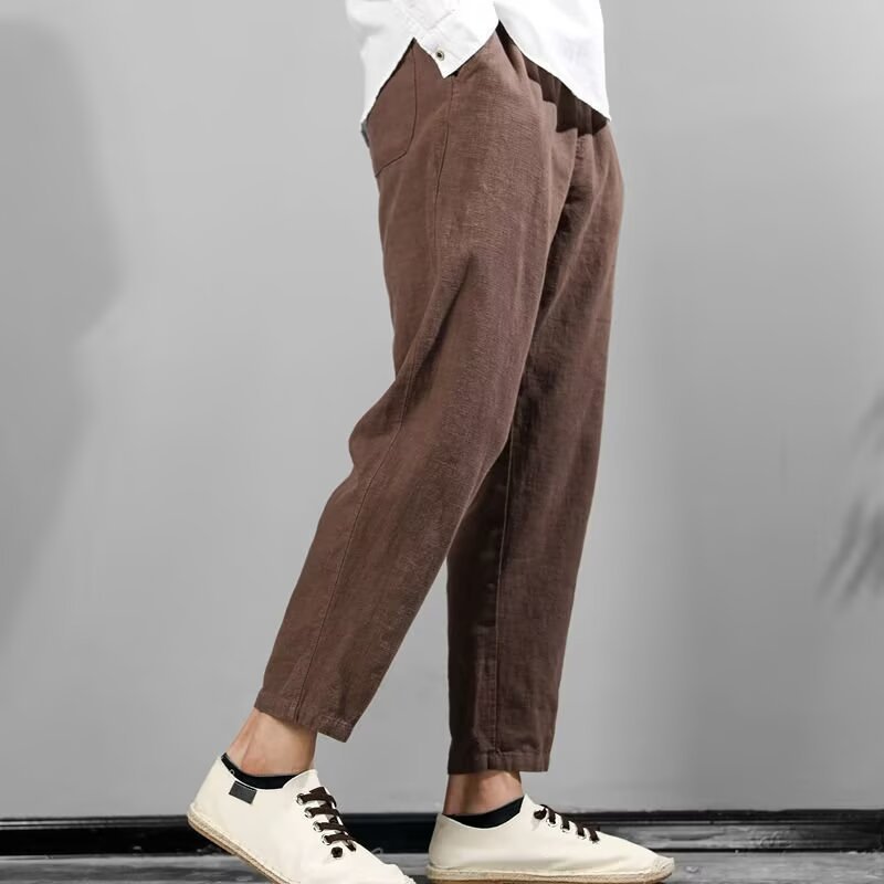 Pantalón Casual de Lino y Algodón | Corte Relajado