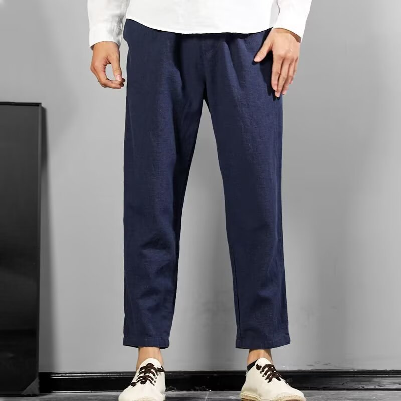 Pantalón Casual de Lino y Algodón | Corte Relajado