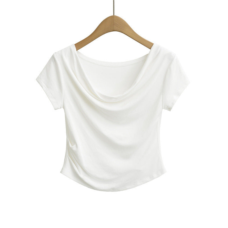 Top Blanco de Manga Corta | Cuello Redondo