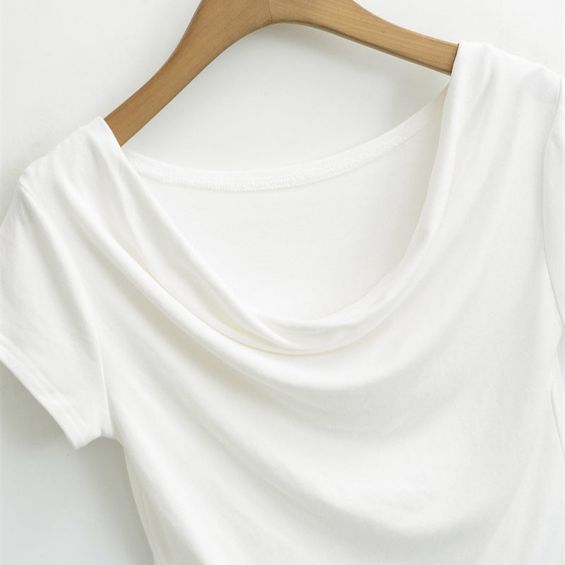 Top Blanco de Manga Corta | Cuello Redondo
