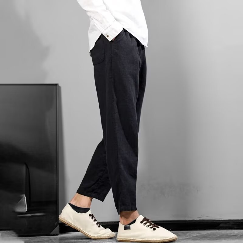 Pantalón Casual de Lino y Algodón | Corte Relajado