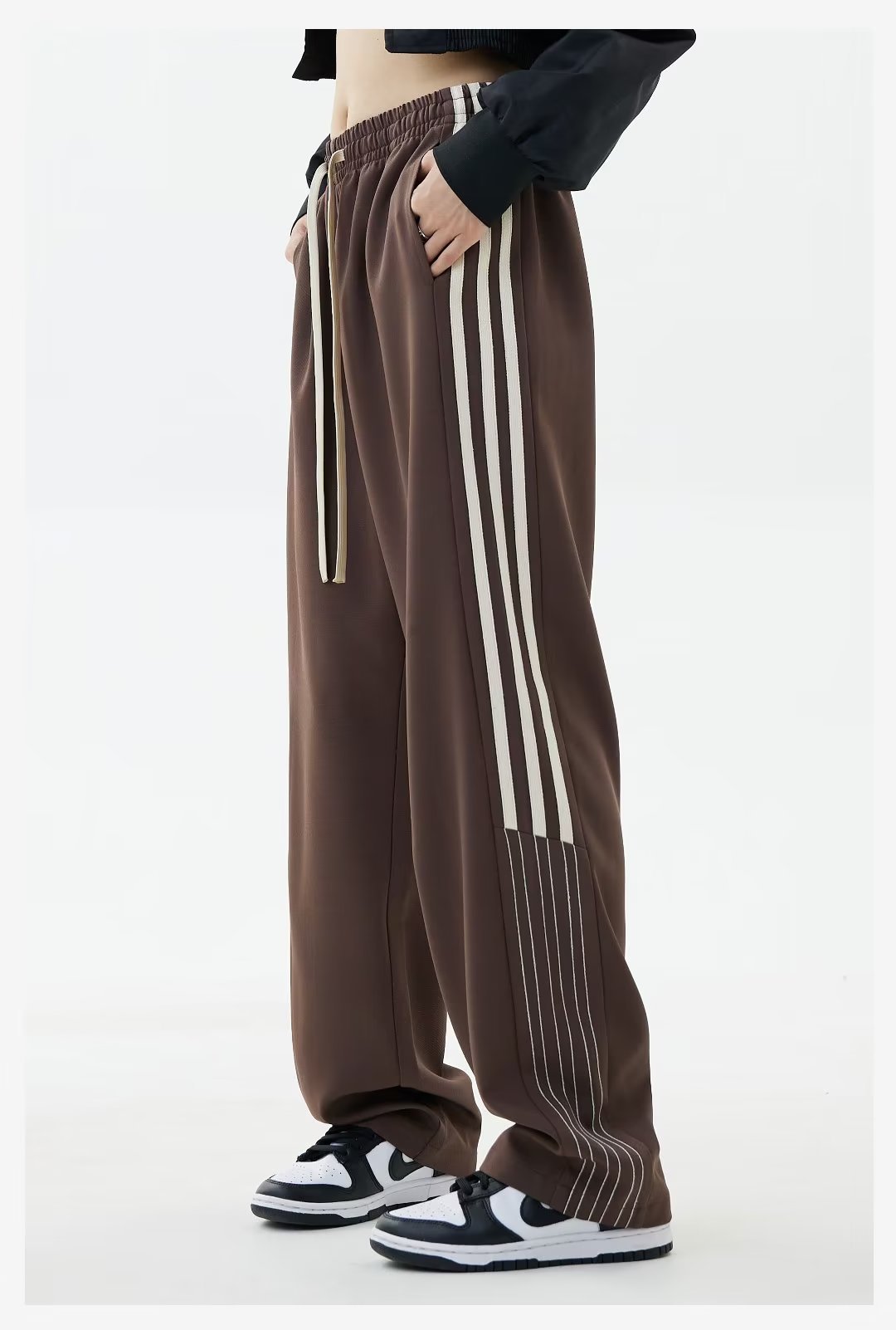 Pantalón Casual Unisex de Poliéster | Diseño a Rayas