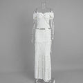 Conjunto Blanco de Lunares | Top y Falda