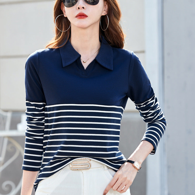 Top Rayas Manga Larga | 100% Algodón Oversize