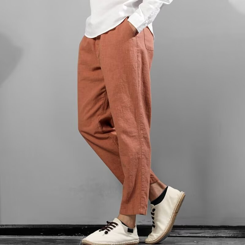 Pantalón Casual de Lino y Algodón | Corte Relajado